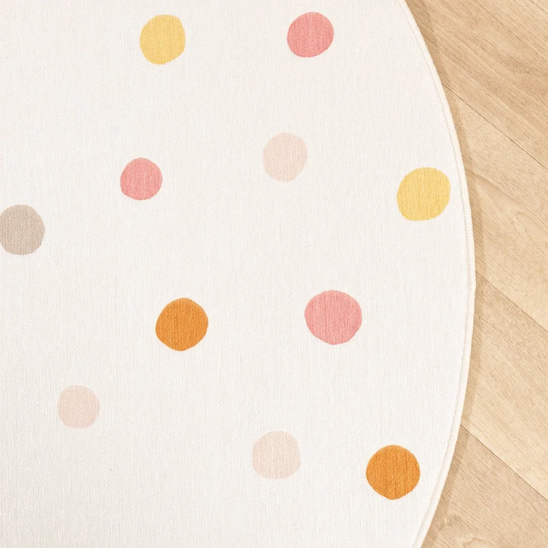 Waschbarer Kinderteppich Rund - Evi Confetti Bunt