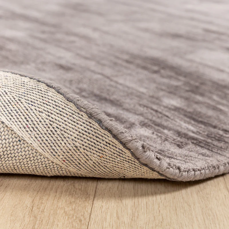 Viskose Teppich Rund - Pearl Grau