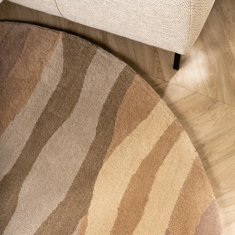 Wollteppich Rund - Liora Beige