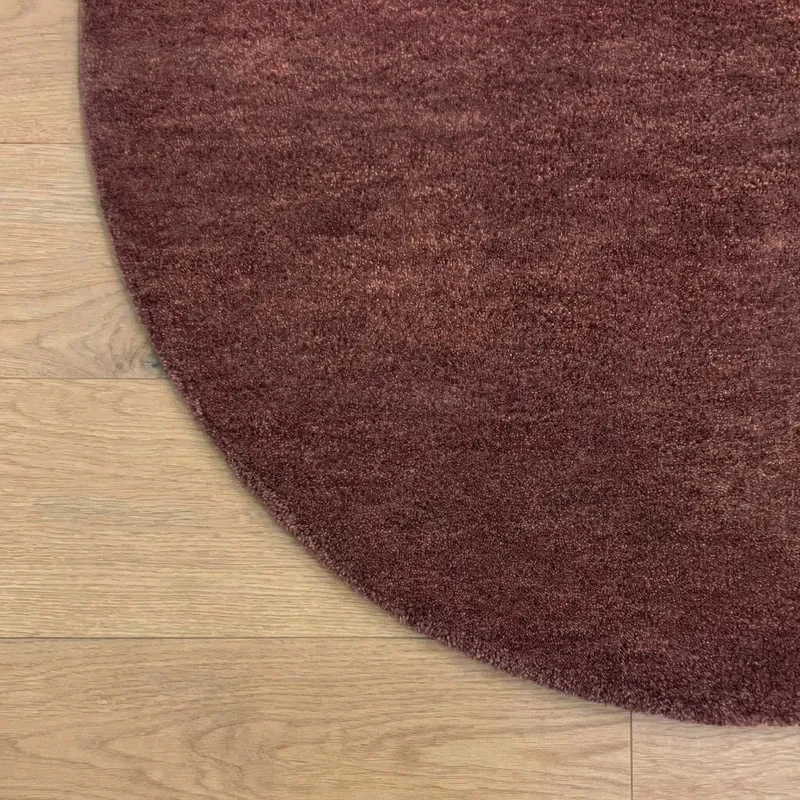 Wollteppich rund - Leone Rot