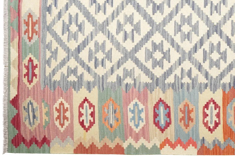 Kelim Gashgai · Handgewebt – Blau, 258x176 cm