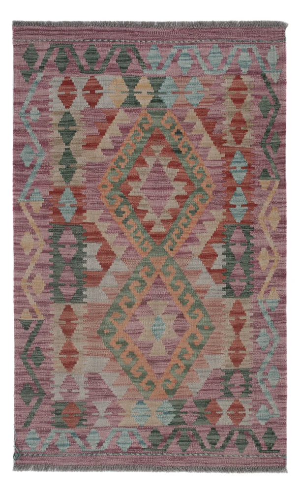 Kelim Maimene Teppich 83x128cm - mehrfarbig
