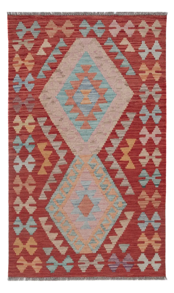 Kelim Maimene Teppich 78x129cm - mehrfarbig
