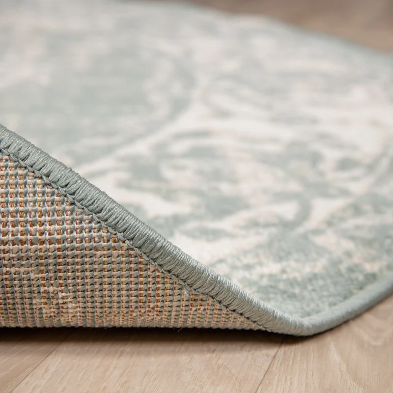 Teppich Vintage Rund - Spring Medaillon Grün Creme