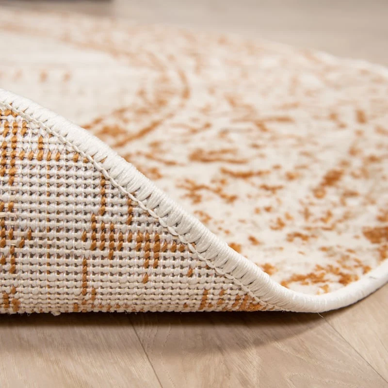 Teppich Vintage Rund - Spring Ethnic Creme Terra