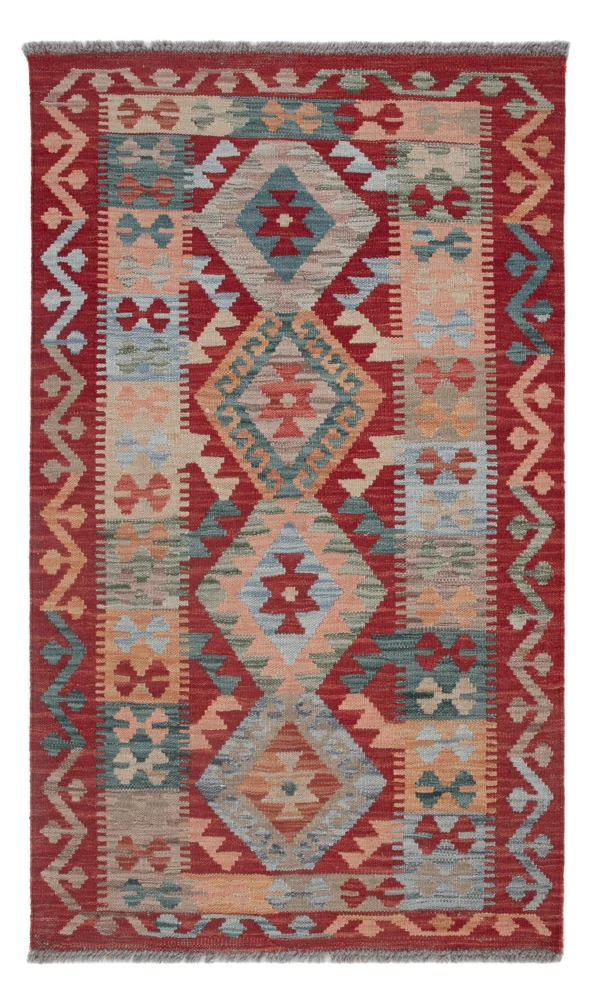Kelim Maimene Teppich 79x129cm - mehrfarbig