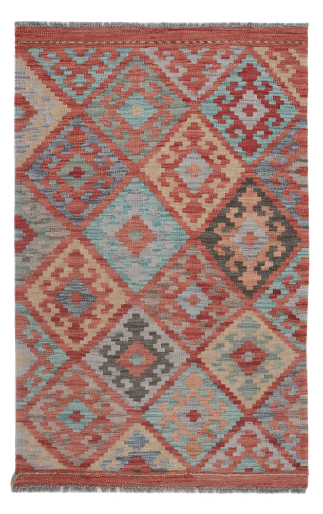 Kelim Maimene Teppich 81x128cm - mehrfarbig