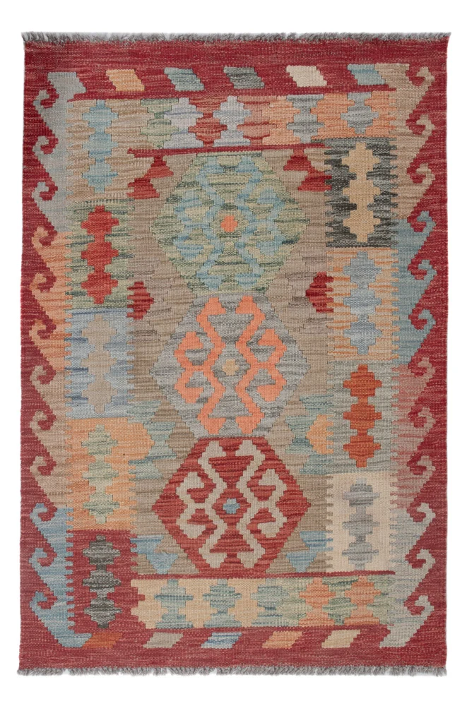 Kelim Maimene Teppich 83x124cm - mehrfarbig