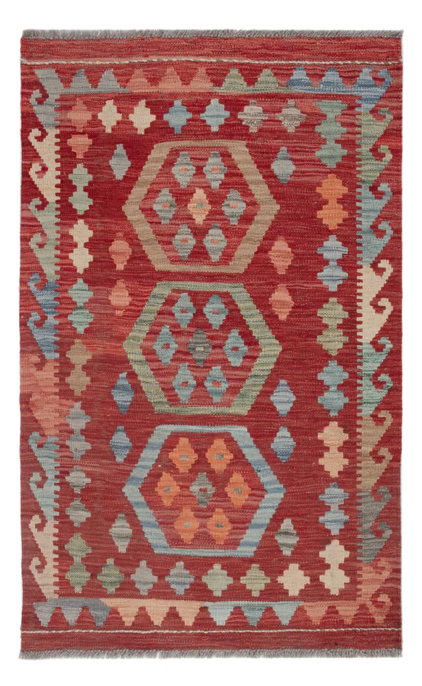Kelim Maimene Teppich 80x126cm - mehrfarbig