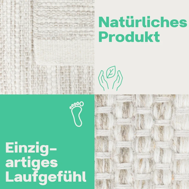 MY-RUG Wollteppich "WoolHeaven" handgewebt Naturprodukt