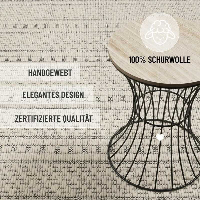Wollteppich Creme Weiß "Liv" WECONhome