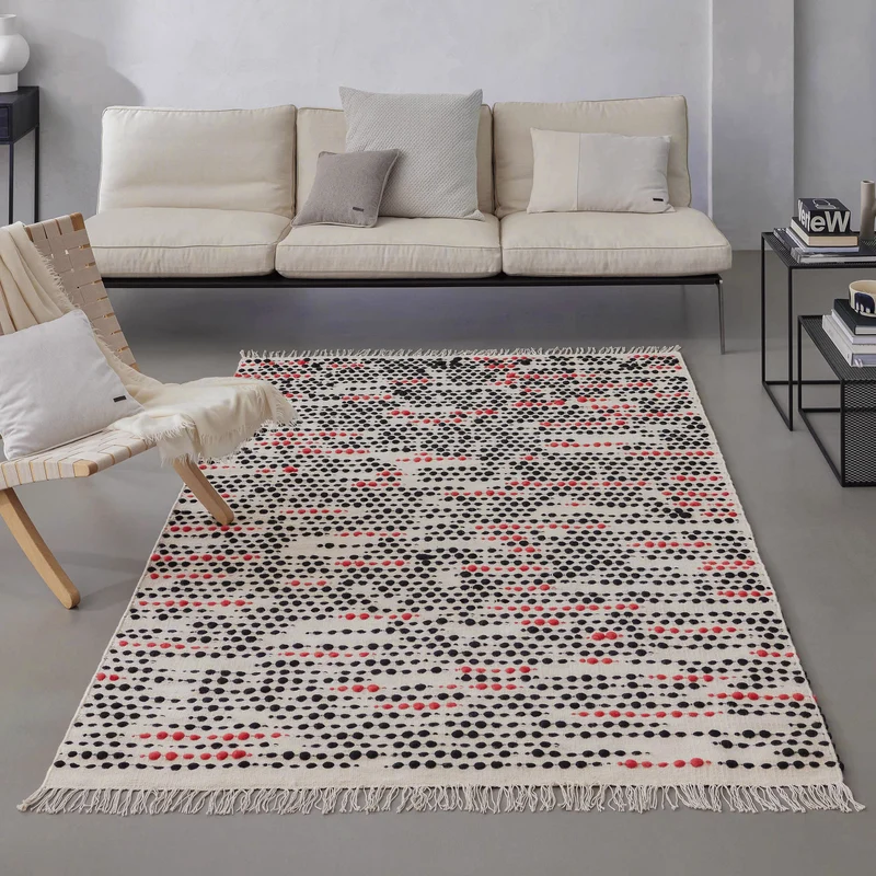 Wollteppich Creme Beige "London Red" WECONhome