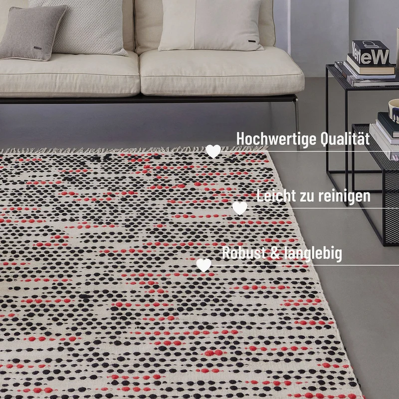 Wollteppich Creme Beige "London Red" WECONhome