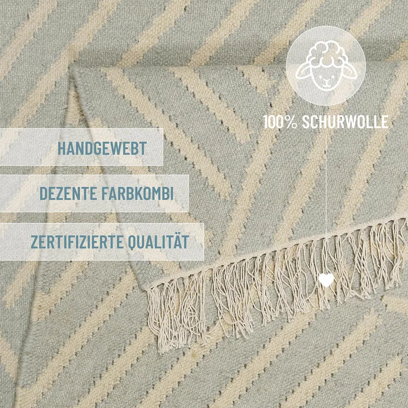 Kelim Teppich Pastell Grau "Modern Pop" WECONhome