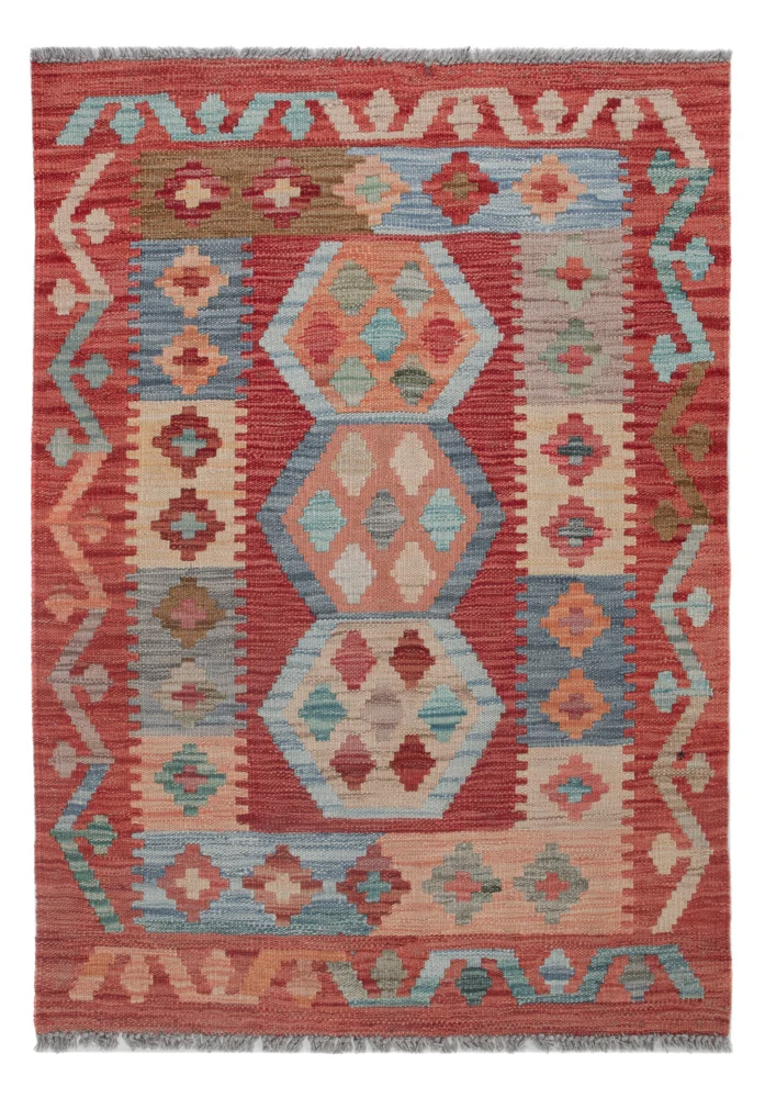 Kelim Maimene Teppich 81x114cm - mehrfarbig