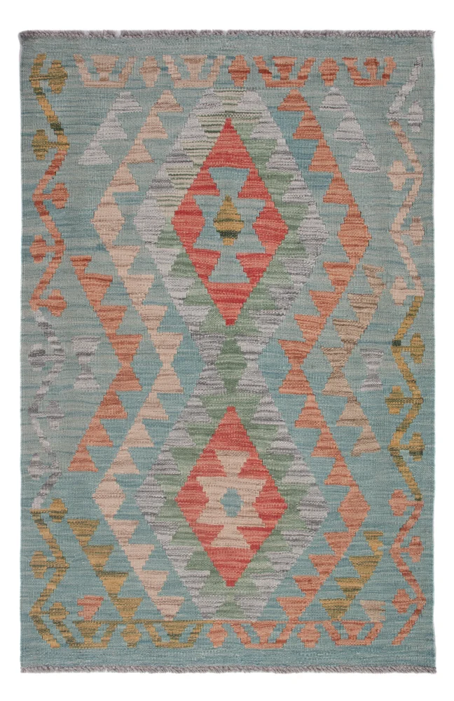 Kelim Maimene Teppich 81x123cm - mehrfarbig