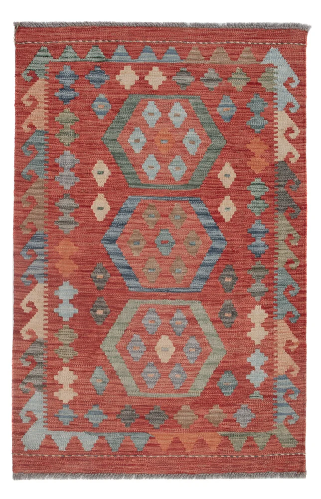 Kelim Maimene Teppich 80x124cm - mehrfarbig