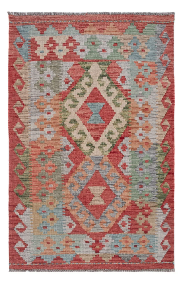 Kelim Maimene Teppich 79x123cm - mehrfarbig