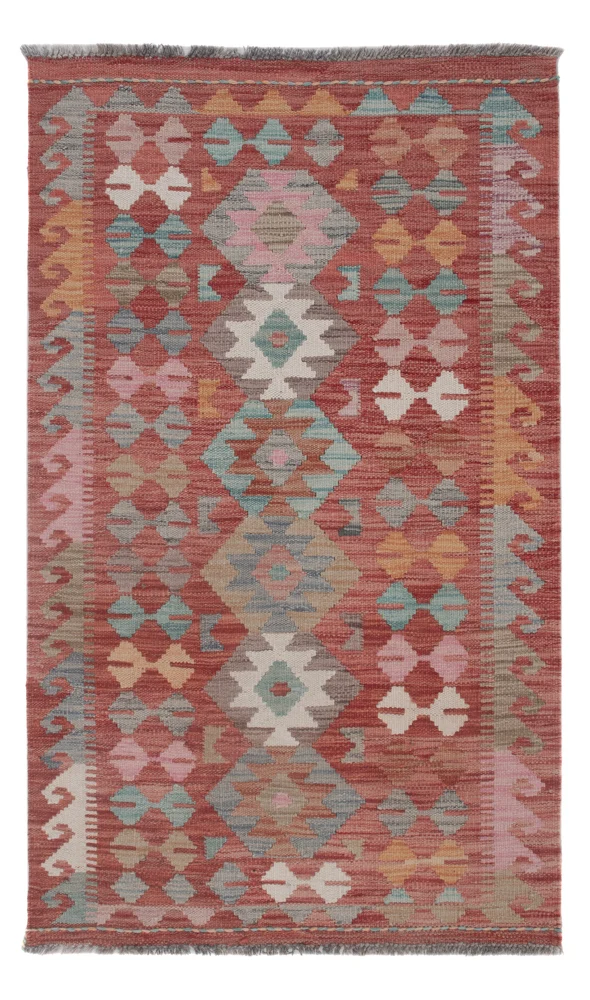 Kelim Maimene Teppich 76x130cm - mehrfarbig