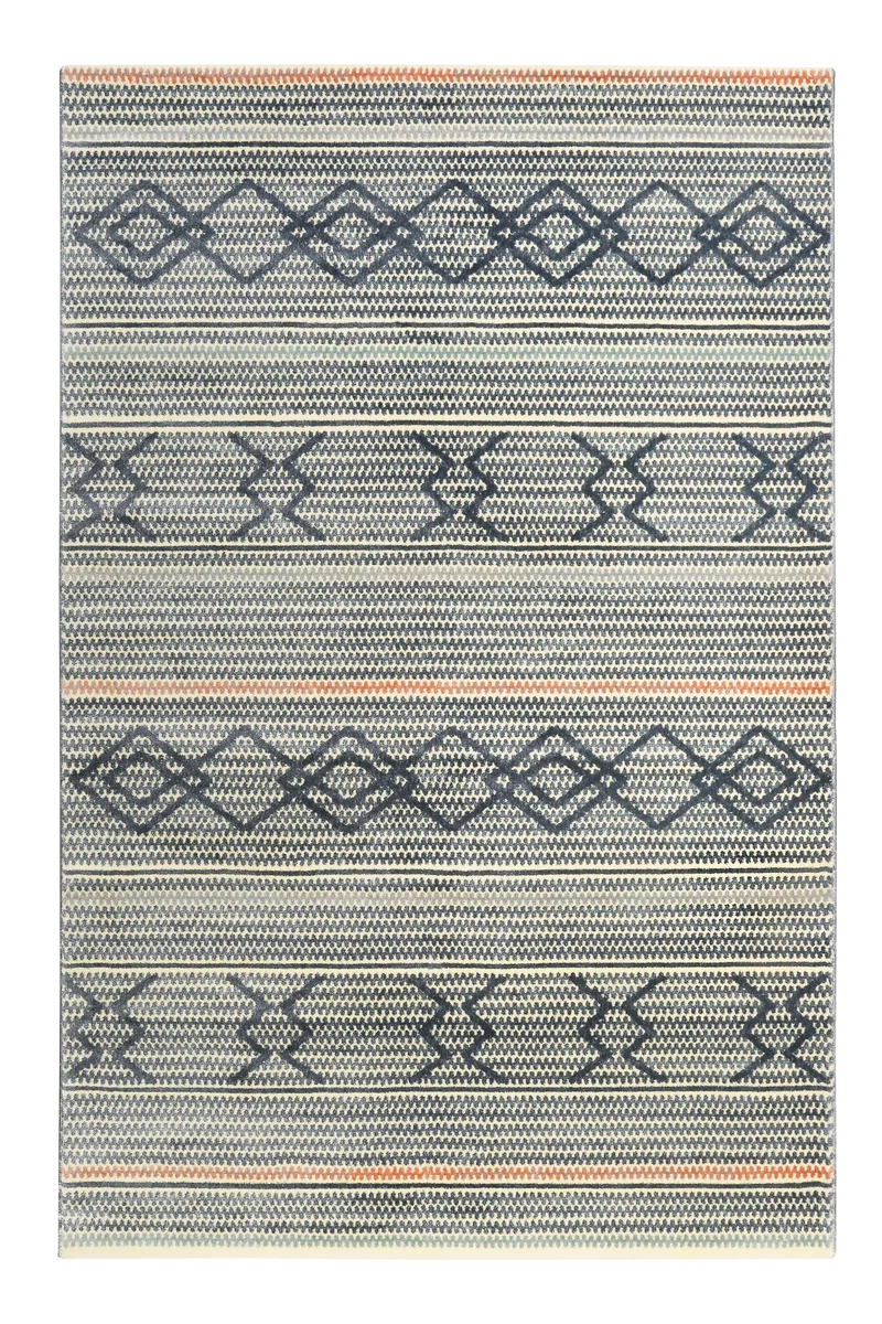 Teppich 160x230 Wohnzimmer Muster Blau