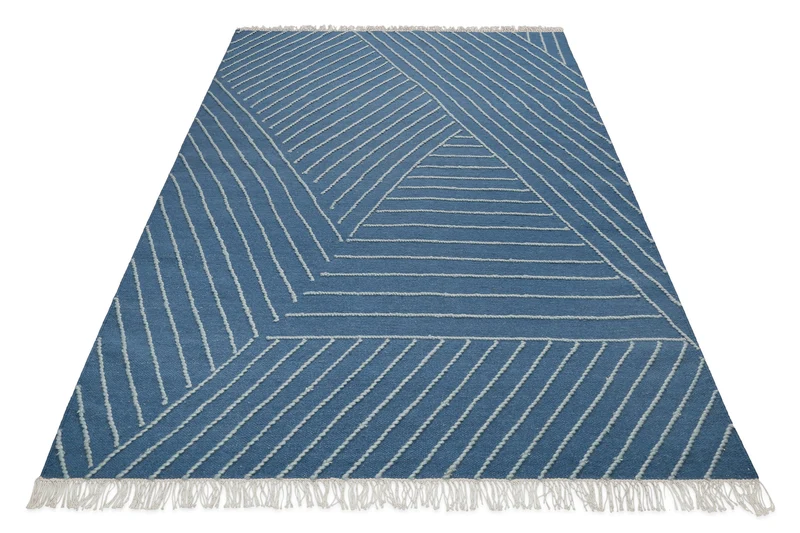 Kelim Teppich Blau "Ocean Lines" WECONhome