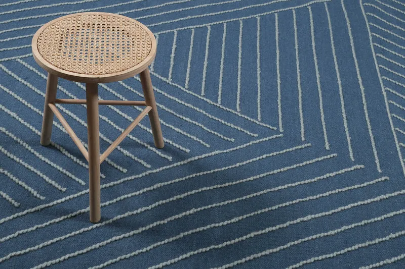 Kelim Teppich Blau "Ocean Lines" WECONhome
