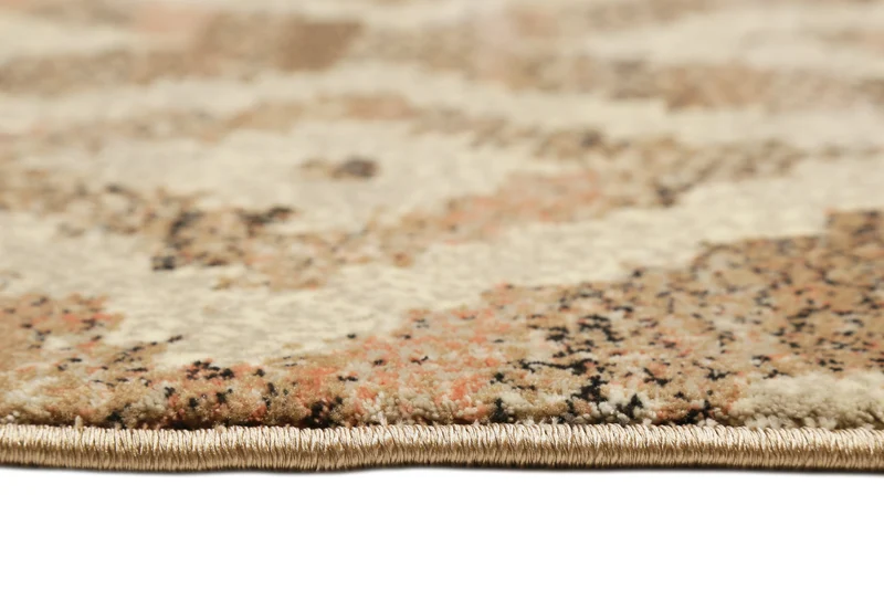 160x230 Teppich Wohnzimmer Creme Braun Farbverlauf Dreieck