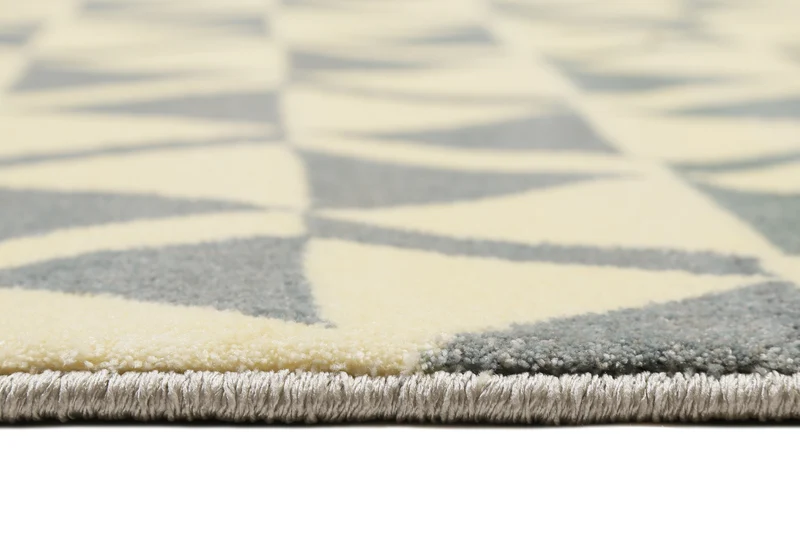 160x230 Teppich Wohnzimmer Creme Farbverlauf Dreieck