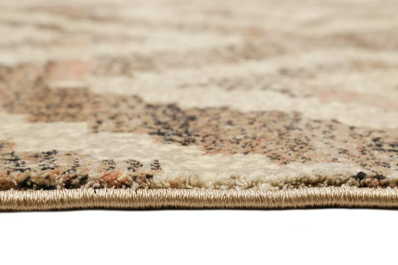 Teppich 160x230 Wohnzimmer Braun Rautenmuster