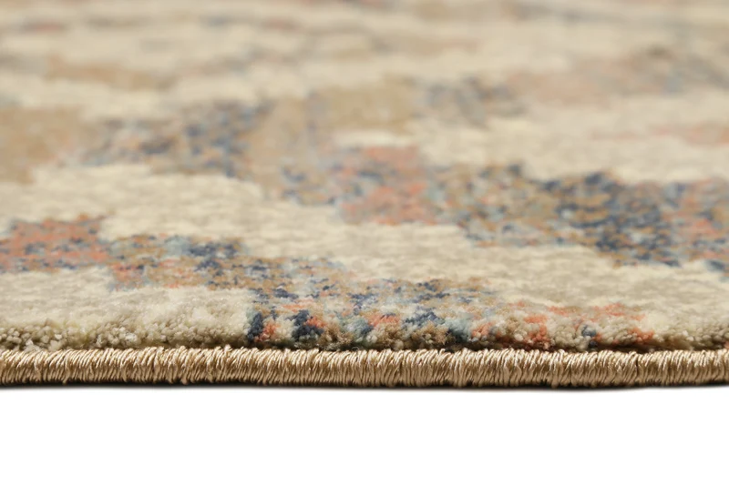 Teppich 160x230 Wohnzimmer Braun Rautenmuster