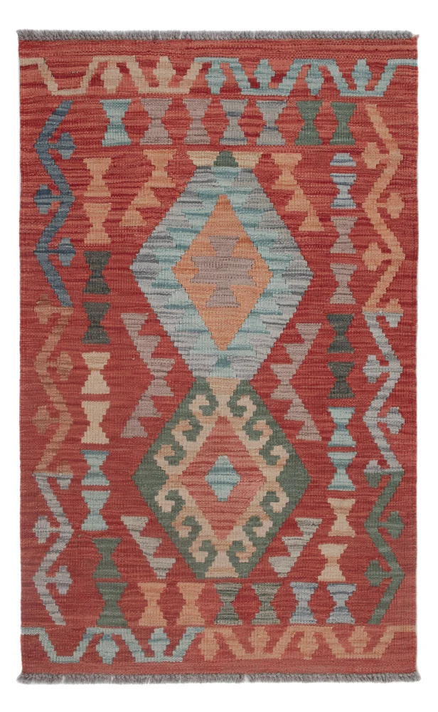 Kelim Maimene Teppich 77x122cm - mehrfarbig