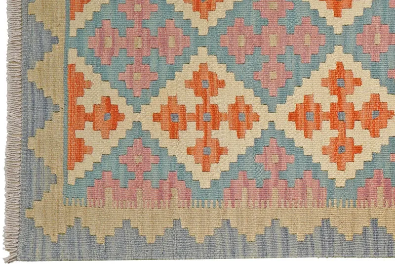 Kelim Gashgai · Handgewebt – Beige, 239x85 cm