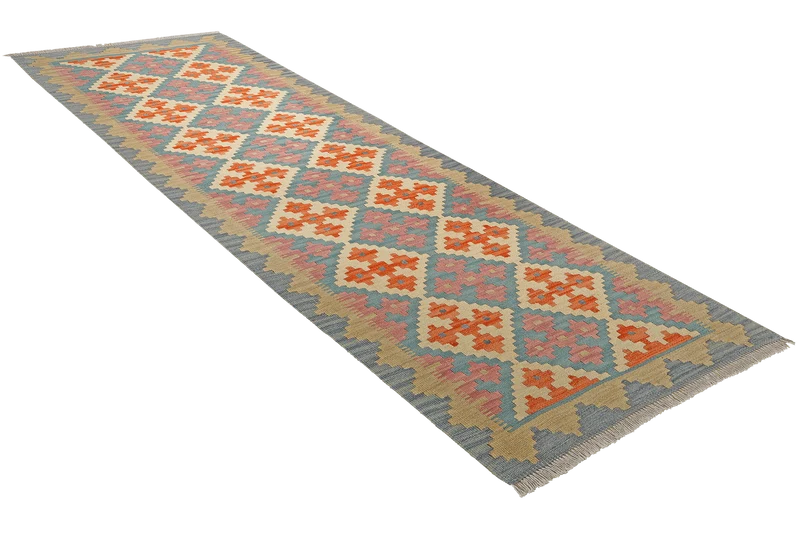 Kelim Gashgai · Handgewebt – Beige, 239x85 cm