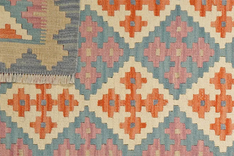 Kelim Gashgai · Handgewebt – Beige, 239x85 cm