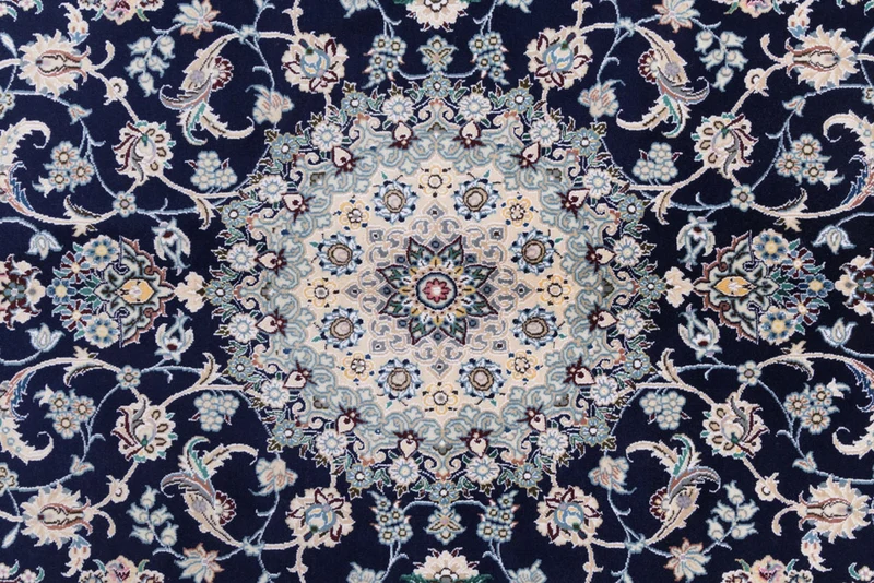 Perserteppich - Nain - 154 x 254 cm - dunkelblau