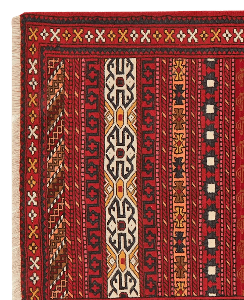 Turkman · Handgeknüpft – Rot, 190x82 cm