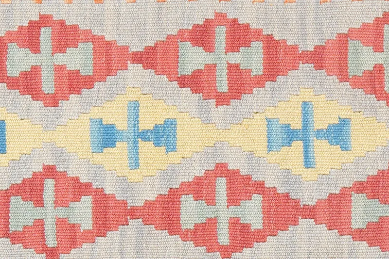 Kelim Gashgai · Handgewebt – Grau, 237x82 cm