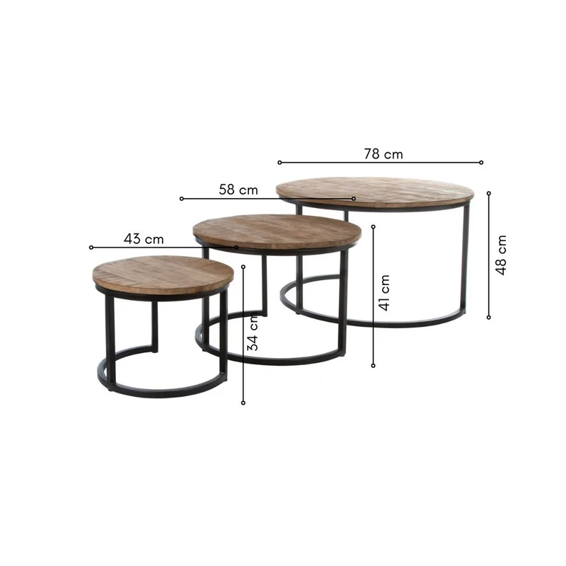Couchtisch 3er Set "Loome"