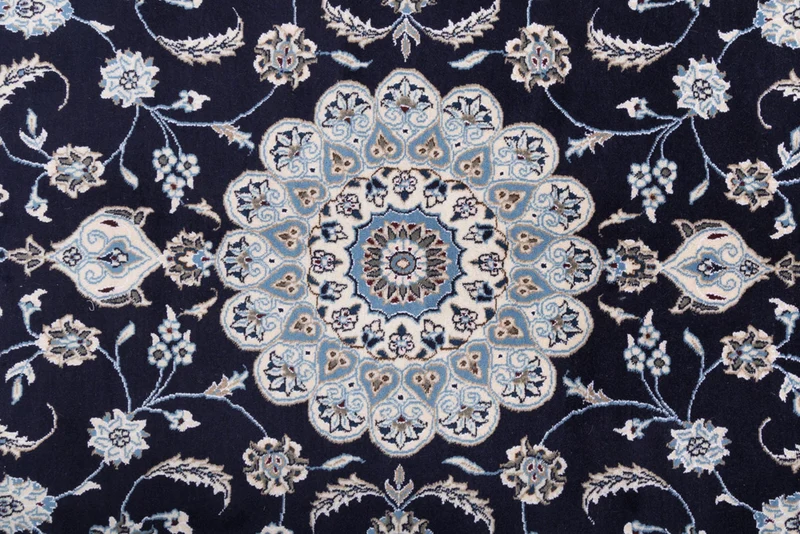 Perserteppich - Nain - 198 x 306 cm - dunkelblau