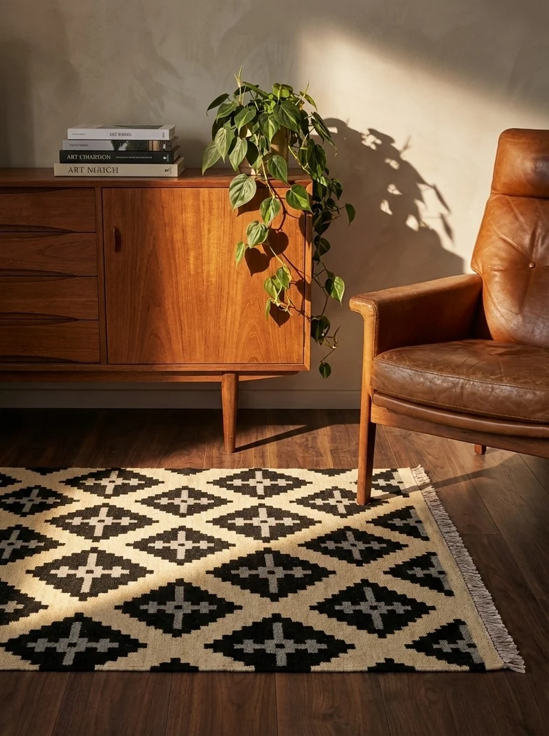 Kelim Gashgai · Handgewebt – Beige, 117x83 cm