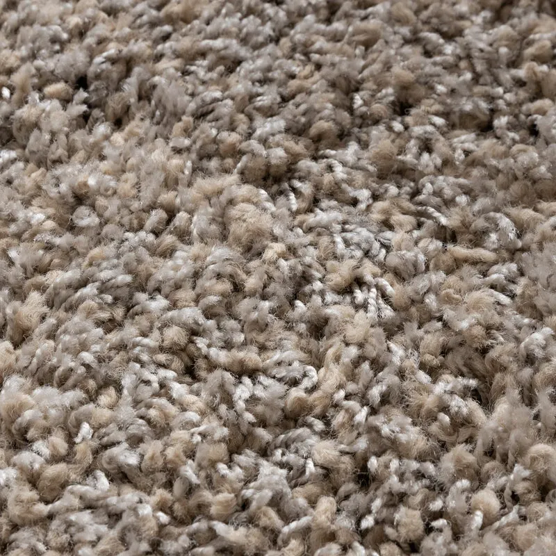 Runder Wohnzimmer Teppich - Yves Taupe