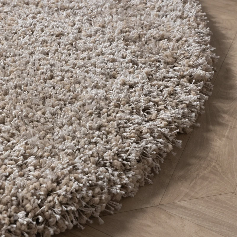 Runder Wohnzimmer Teppich - Yves Taupe