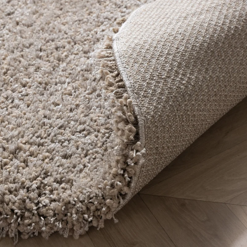 Runder Wohnzimmer Teppich - Yves Taupe