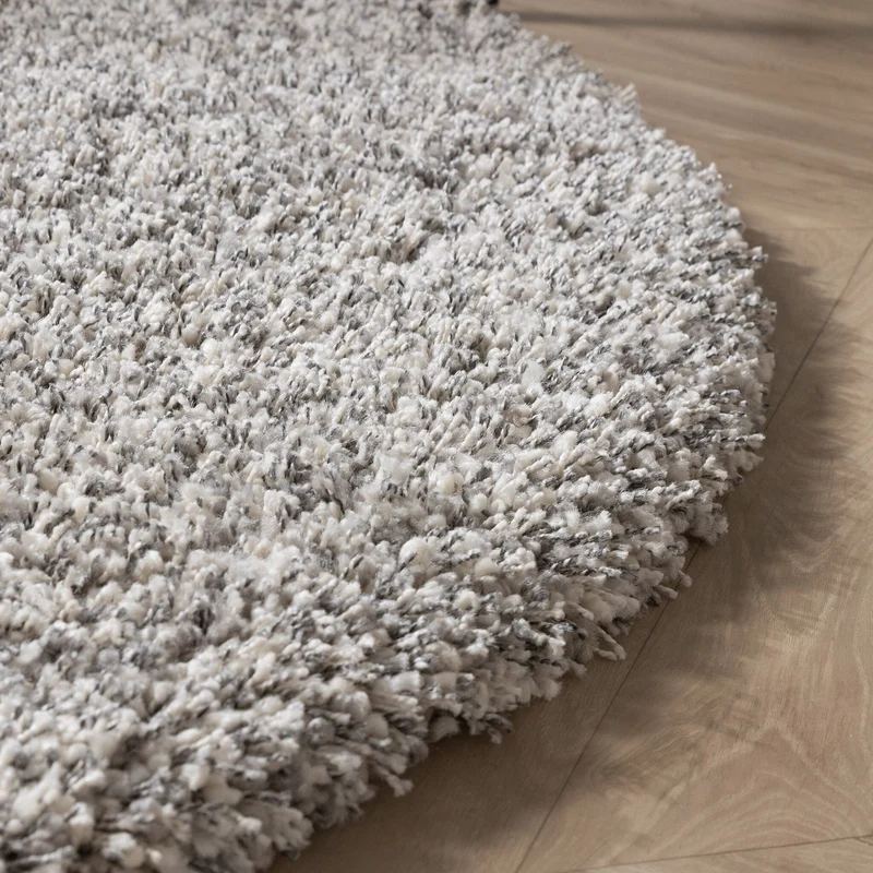 Runder Wohnzimmer Teppich - Yves Hellgrau
