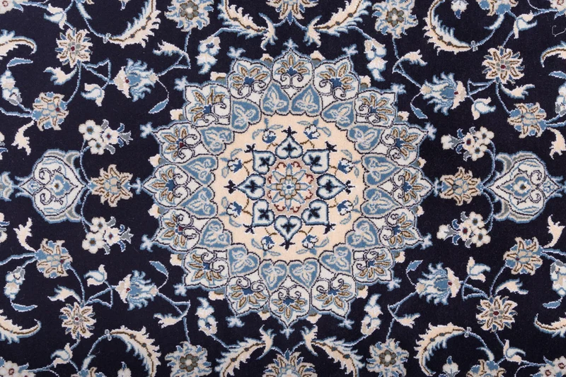 Perserteppich - Nain - 198 x 292 cm - dunkelblau