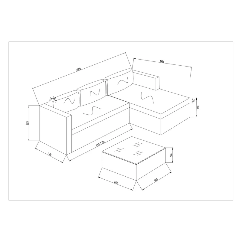 Garten-Lounge "Bragi" Eckbank mit Tisch