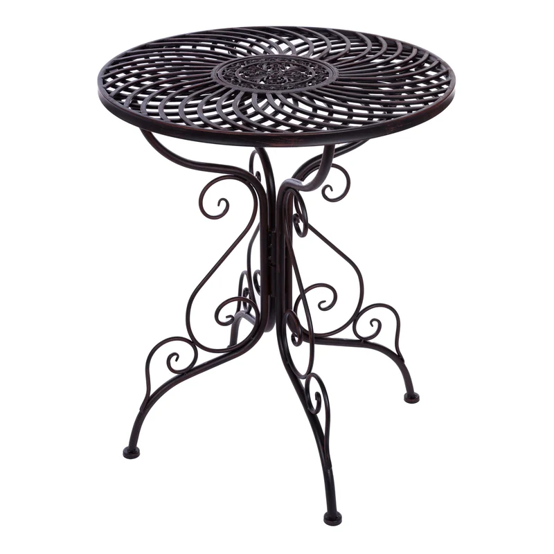 Bistroset "Pia" aus Metall, verschnörkelt
