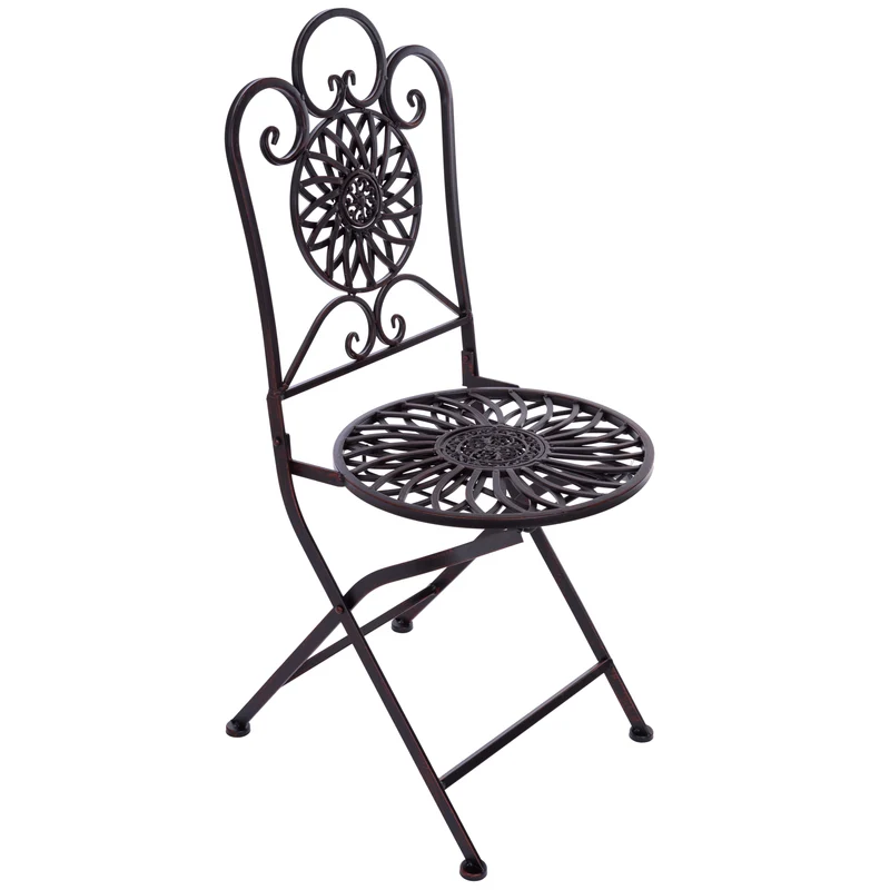 Bistroset "Pia" aus Metall, verschnörkelt