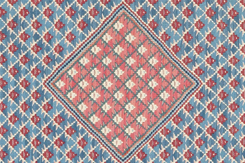 Kelim Senneh · Handgewebt – Blau, 150x107 cm