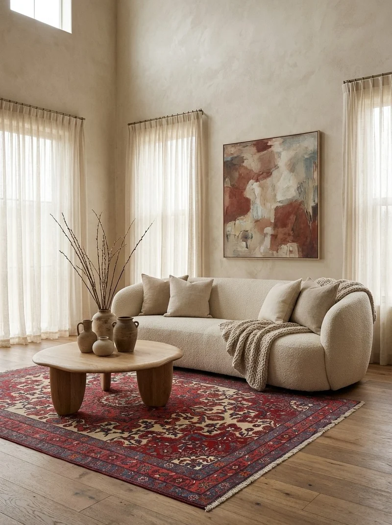 Tafresh · Handgeknüpft – Beige, 196x141 cm
